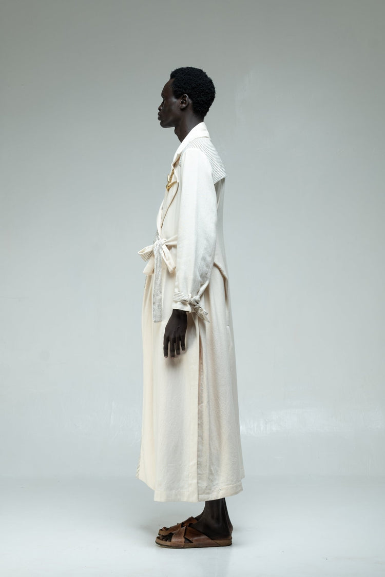 ANGA TRENCH COAT - HANDWOVEN | UNISEX - Katush Store