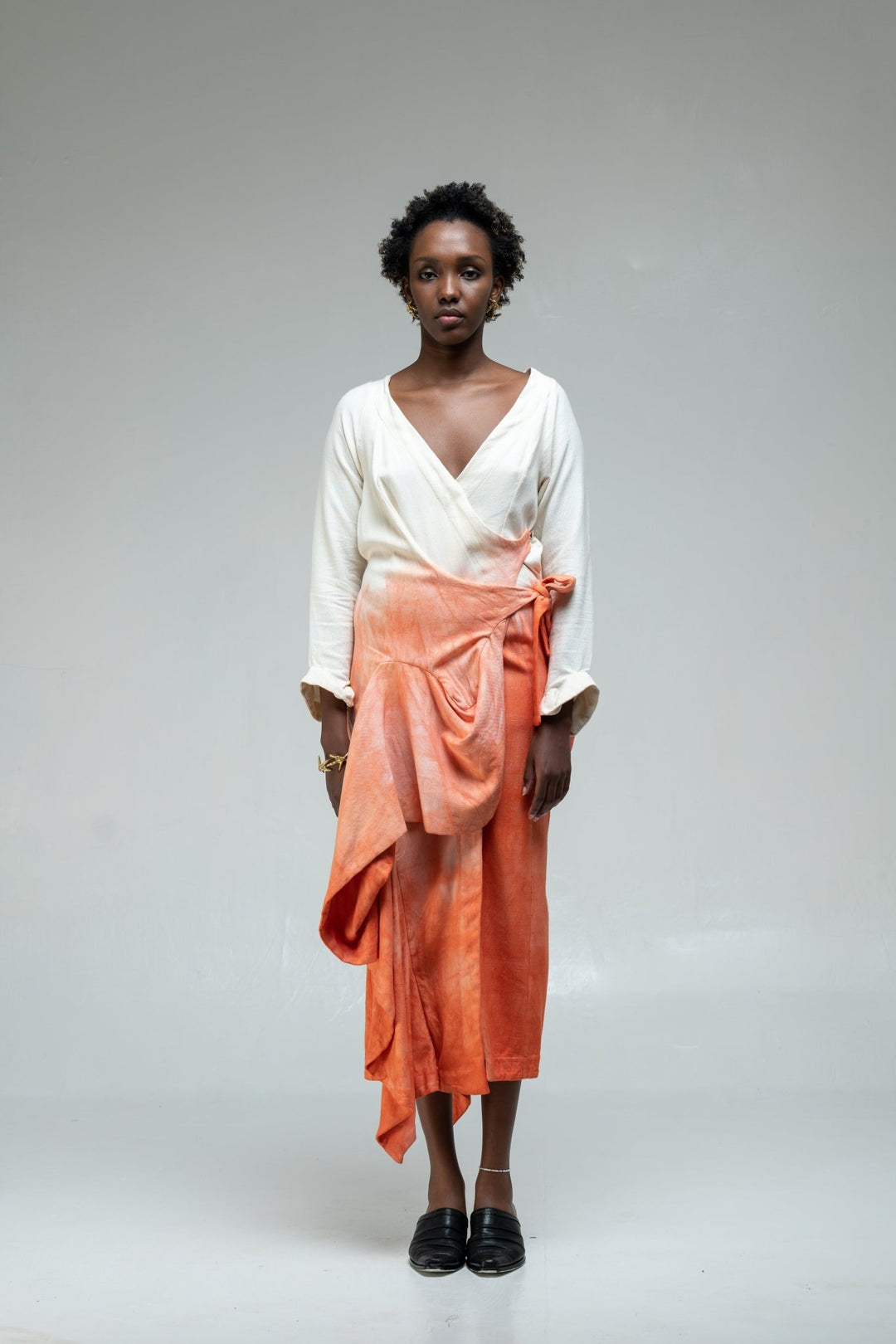 ZAGAA WRAP DRESS - HANDWOVEN | OBSIDIAN DAWN - Katush Store
